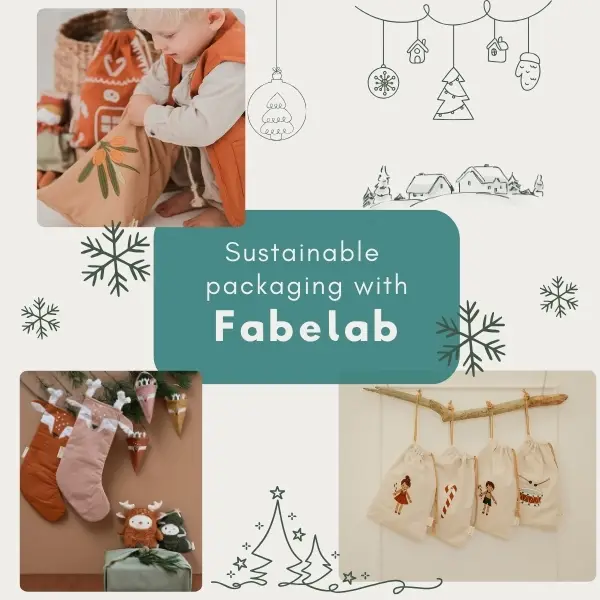 Nachhaltig verpacken für Weihnachten mit den Geschenkbeuteln von Fabelab