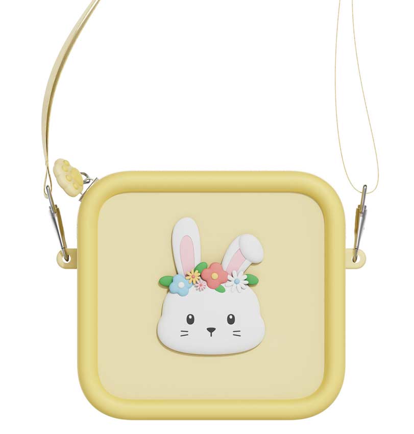 zoofamily-kameratsche-silikon-hase-blumen The Zoofamily Silikon Kameratasche Hase Blumen