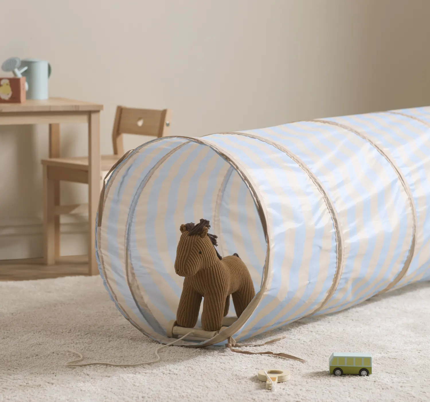 Kids Concept Spieltunnel hellblau gestreift Lifestyle Kinderzimmer