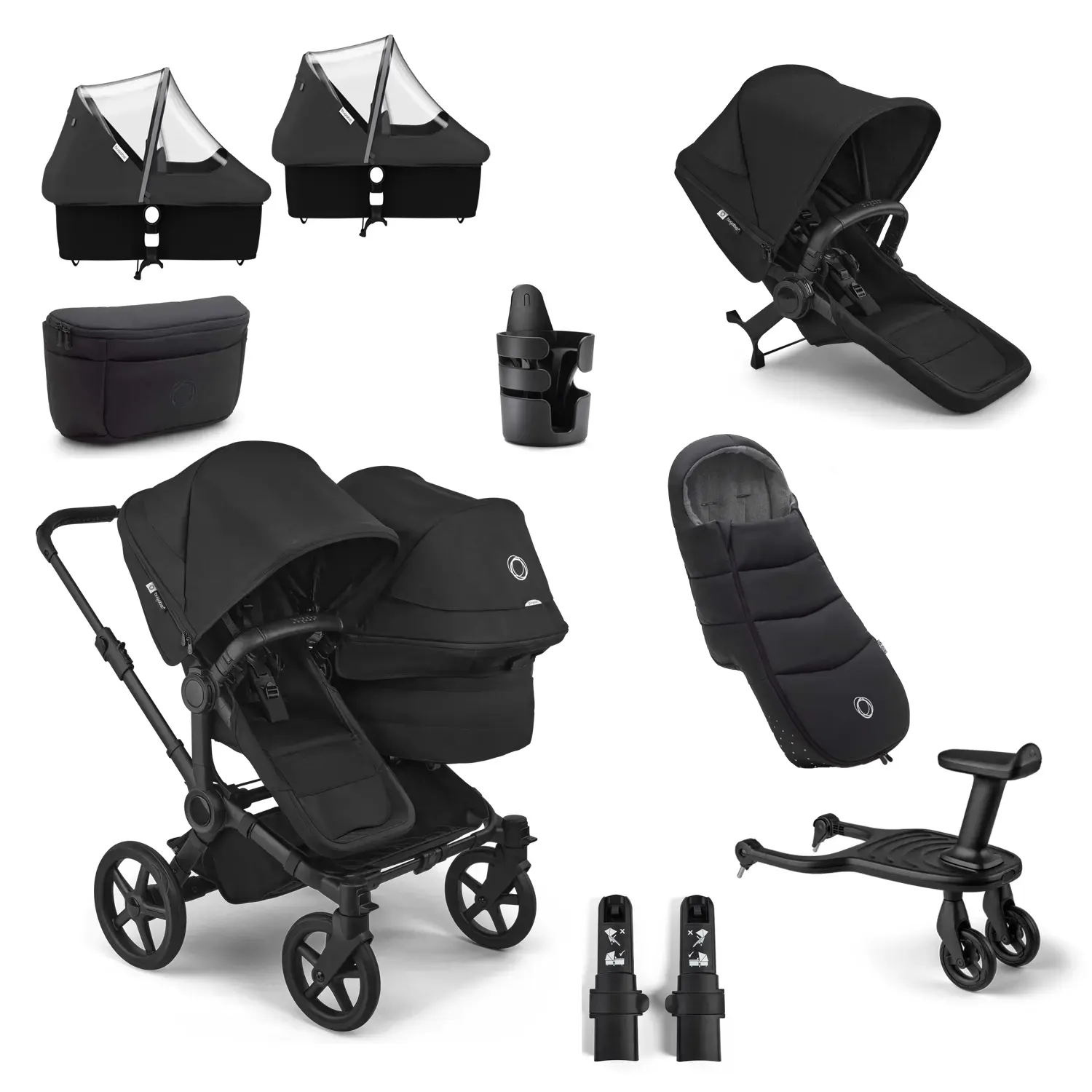 bugaboo donkey 6 double set heritage black