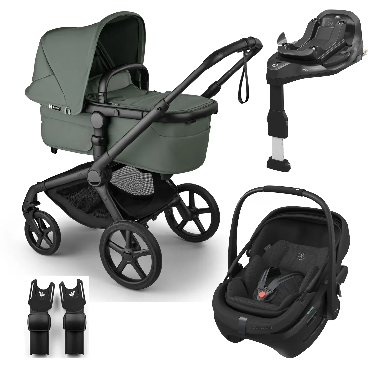 bugaboo fox 5 renew coral base forest green