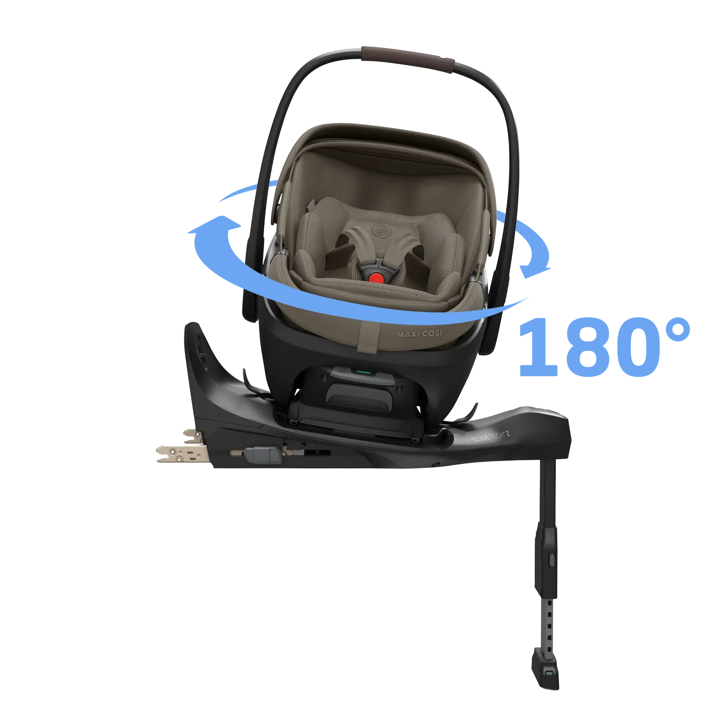 maxicosi coral slide pro oak truffle 180 drehung