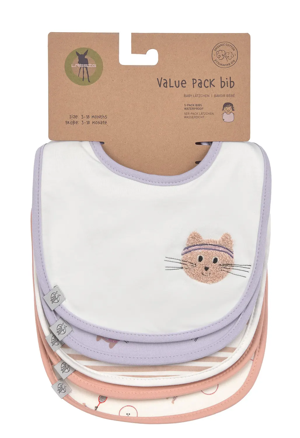 Lässig Lätzchen 5 Set Tiny Team Katze