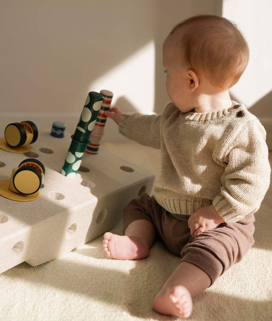 MODU Baby Aktivitäten Set 10-teilig Sand Grey/Honey Yellow