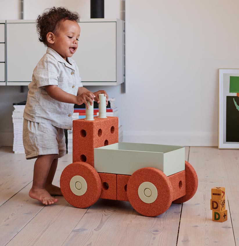 MODU 3-in-1-Lauflernwagen Burnt-Orange/Dusty-Green