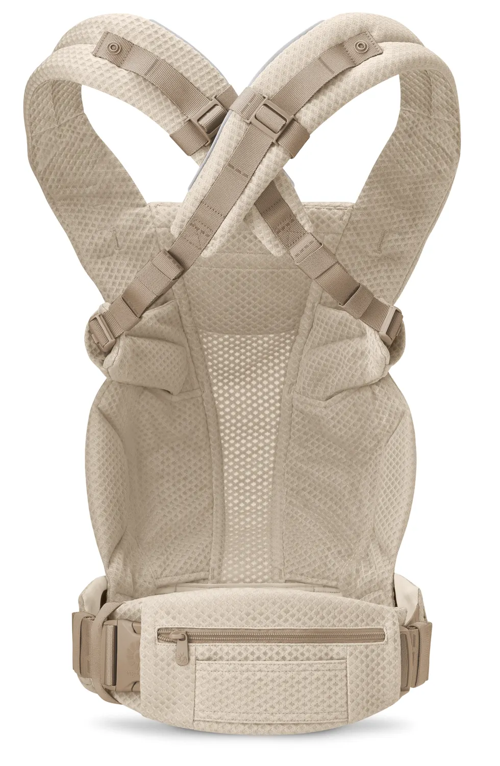 Babytrage Ergobaby Omni Deluxe Mesh natural beige Schultergurte überkreuz