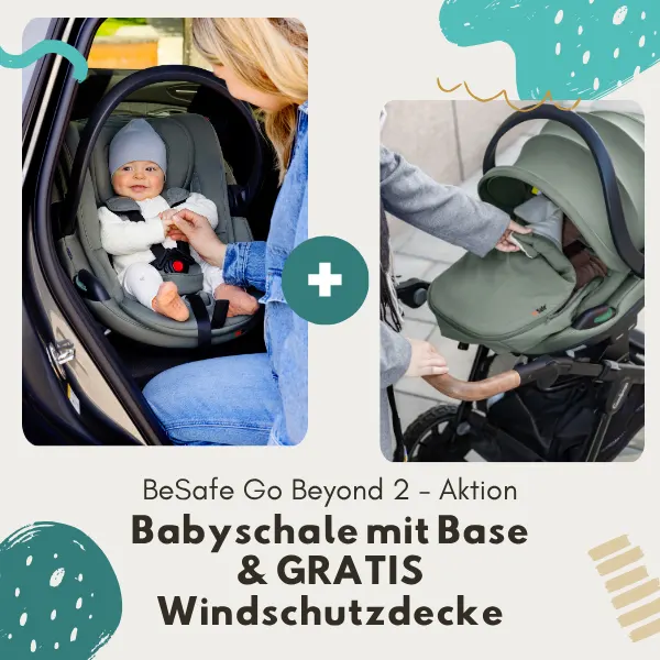 BeSafe Go Beyond 2 Babyschale mit Base und gratis Windschutzdecke