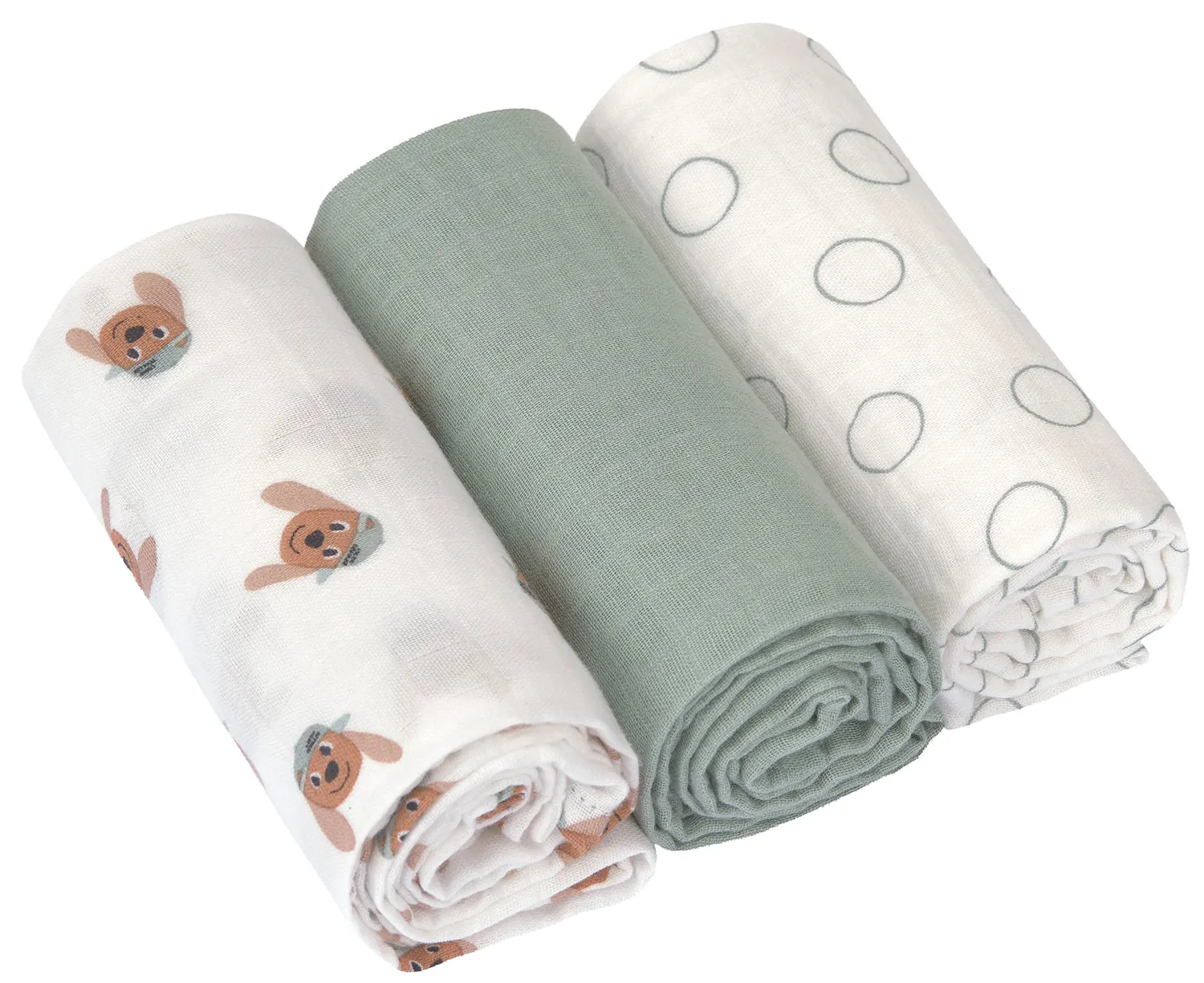 Lässig Spucktücher 3er Set Tiny Team Dog