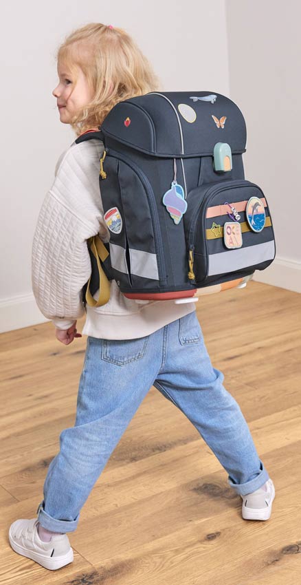 Lässig Schulranzen Boxy Unique Dark Blue