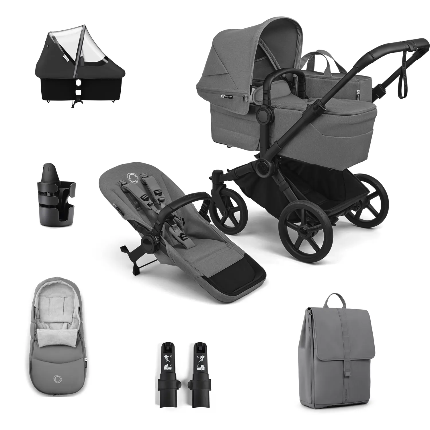 bugaboo donkey 6 mono 5 in 1 set moon grey