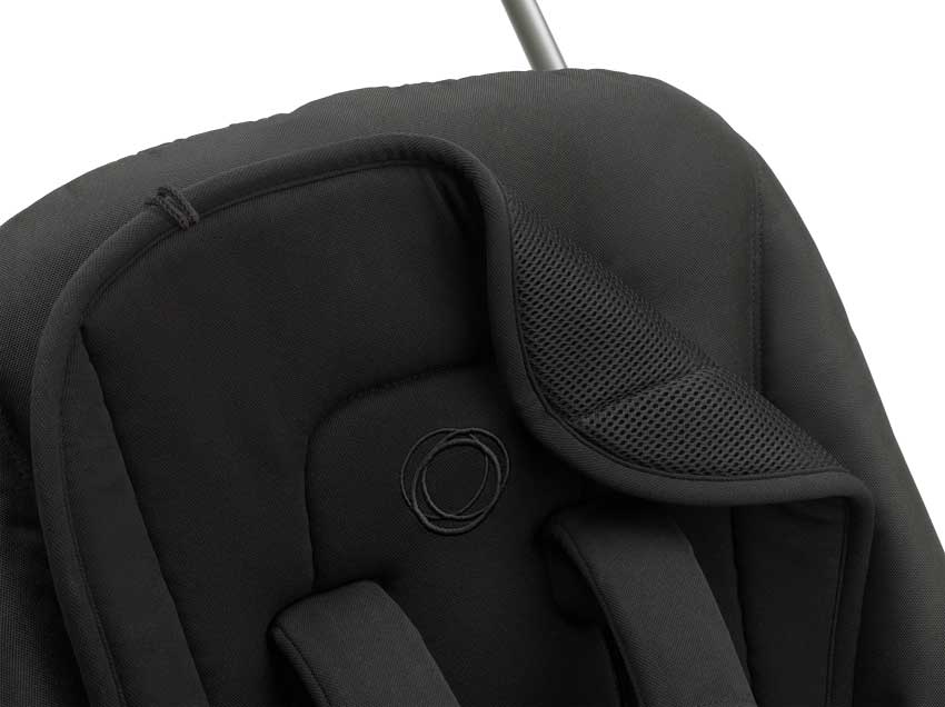 Bugaboo dual comfort seat liner midnight black detail