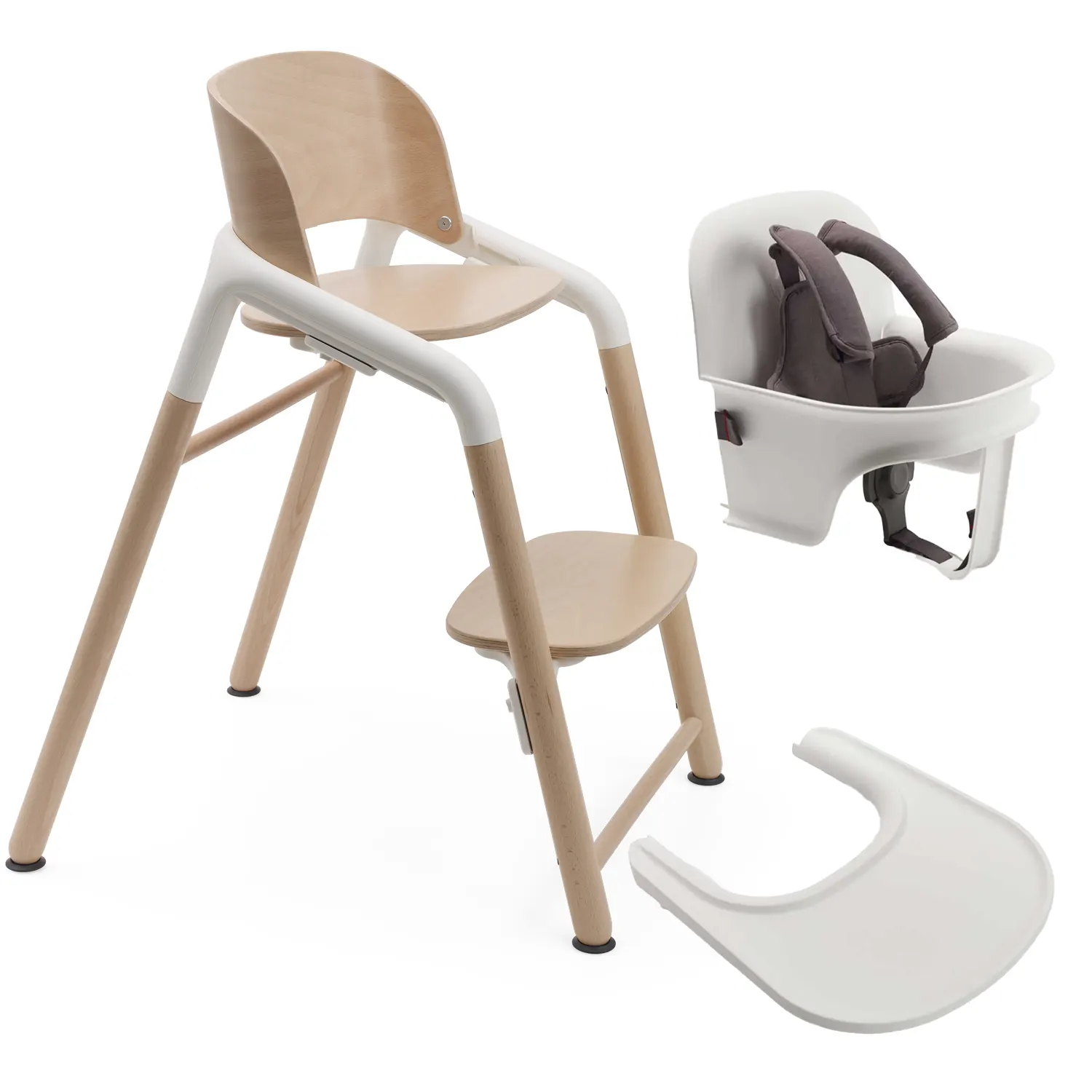 bugaboo giraffe hochstuhl wood weiss komplett bundle