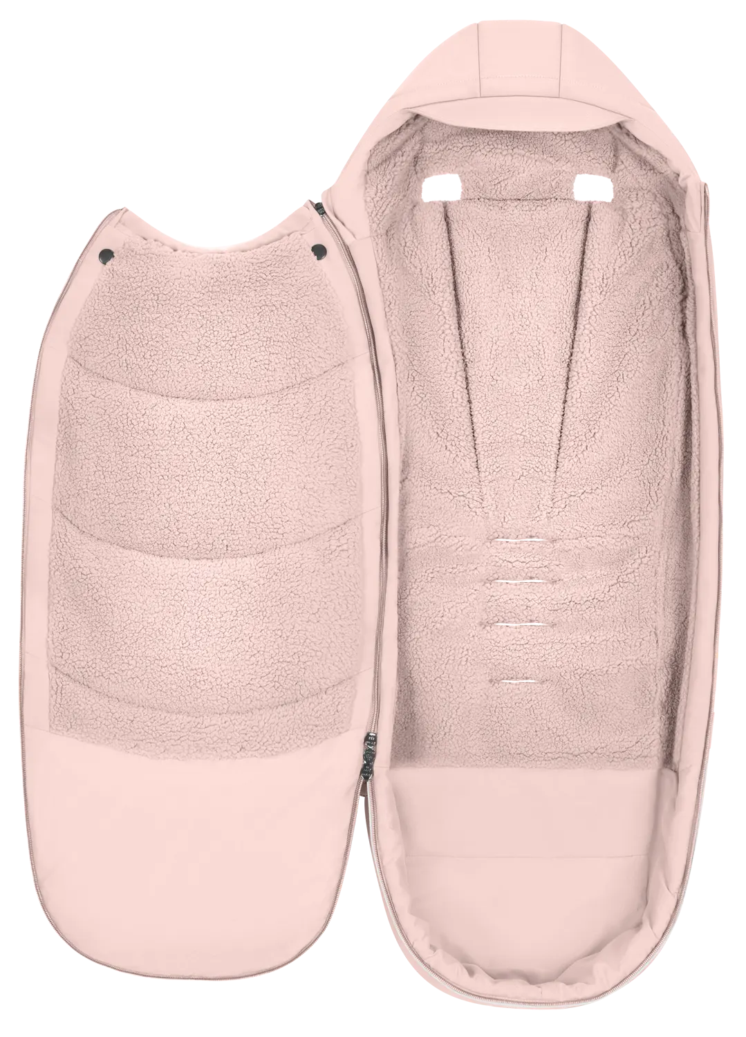 cybex fusssack platinum peach pink offen