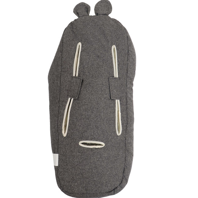 Kaiser Fußsack Hoody Maus Wool Sleet Grey Gurtschlitze
