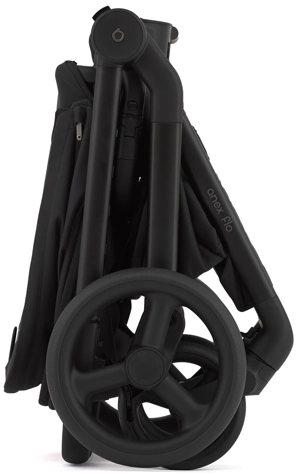 Anex Flo Kinderwagen schwarz gefaltet