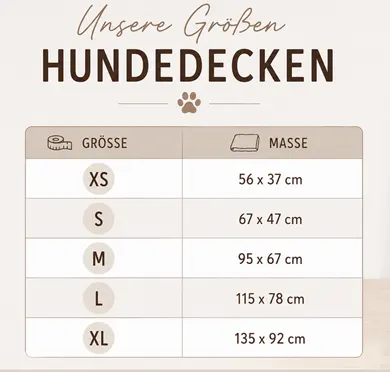 maul hundedecke teddy groeße text