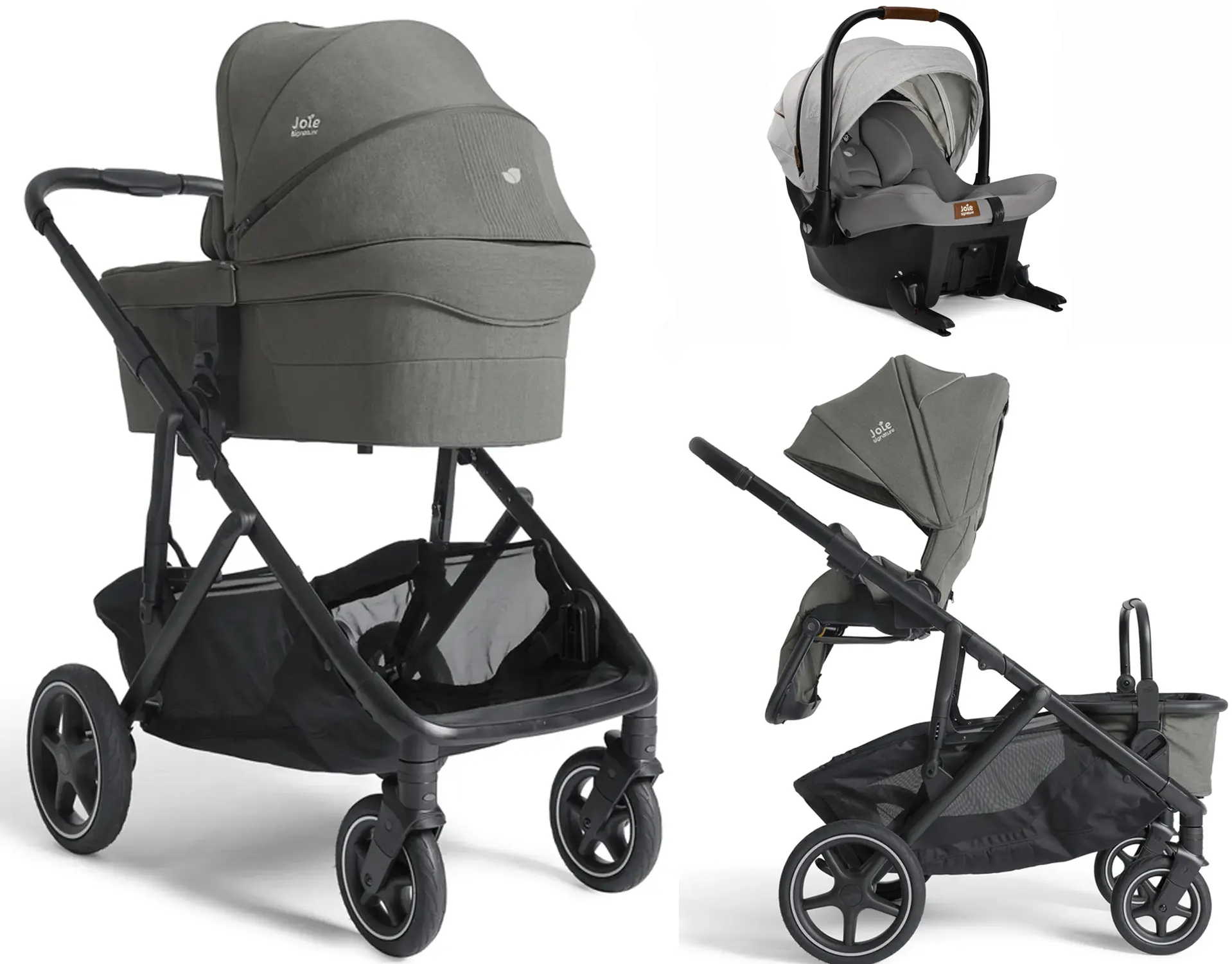 Joie Versiti pram green with Sprint baby car seat