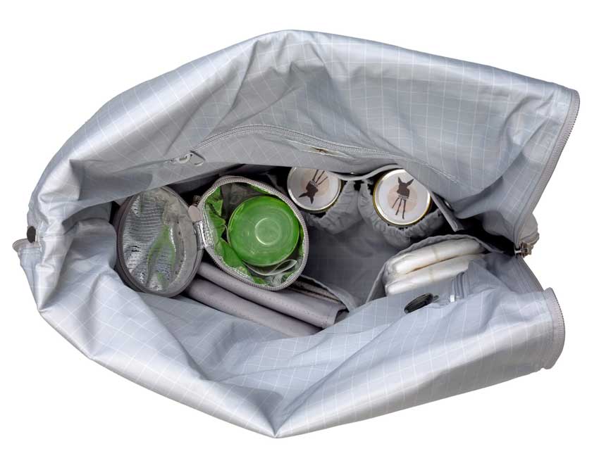 Lässig Wickeltasche Rolltop Grey
