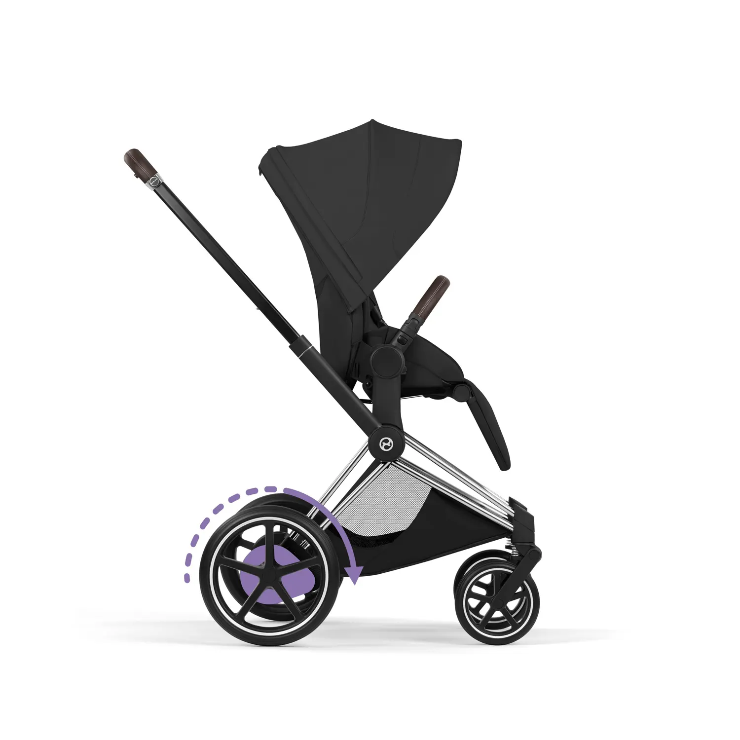 cybex e priam style buggy chrom sepia black seite