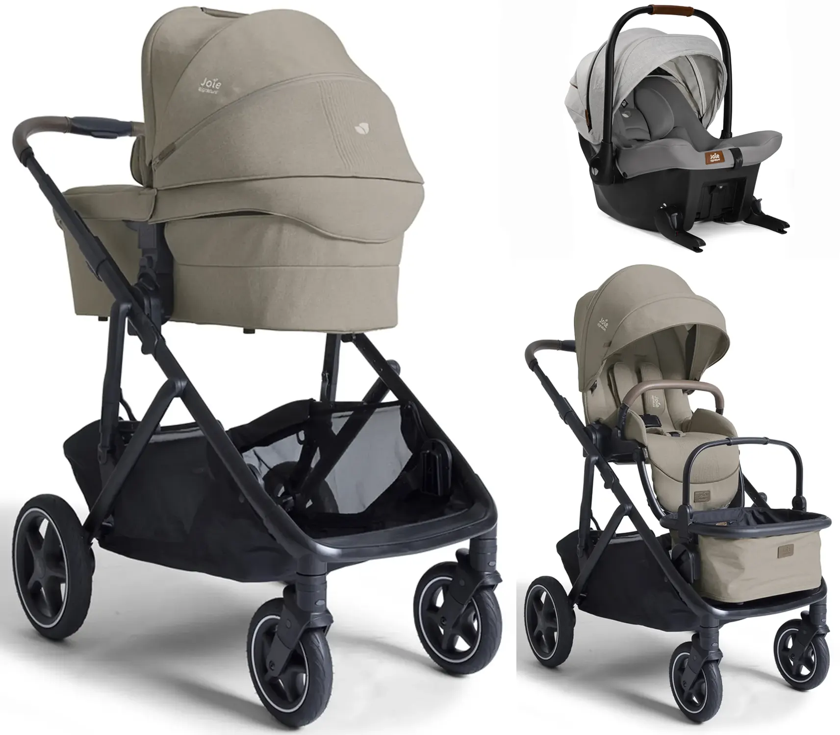 Joie Versiti pram beige with Sprint baby car seat