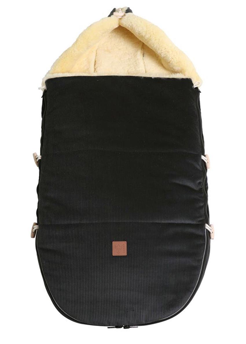 Kaiser footmuff lambskin Filius Cord black closed