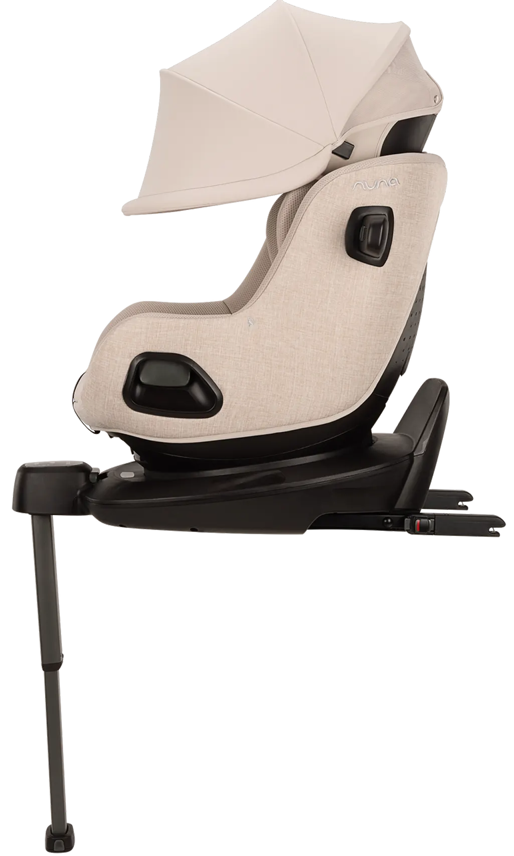 Nuna PRUU aire Kindersitz Seitenansicht beige