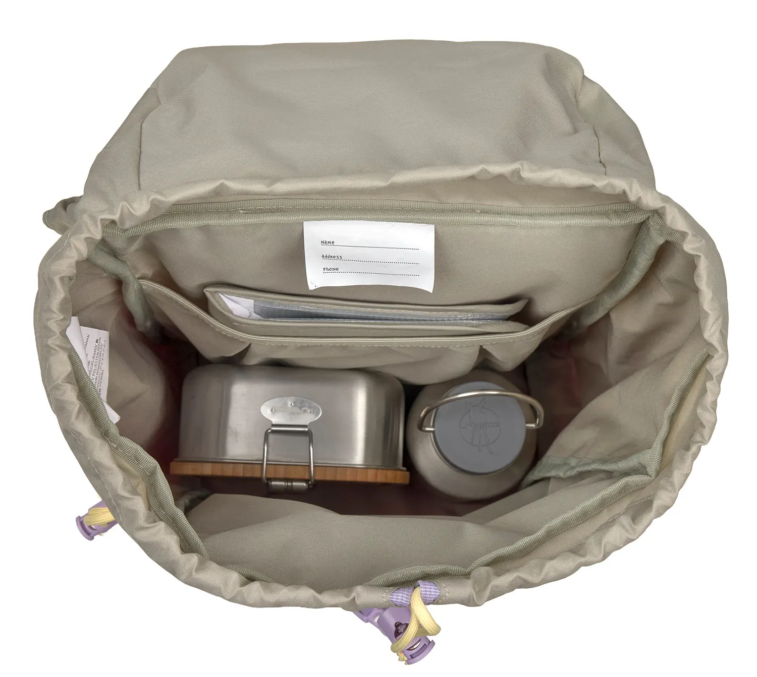 Lässig Outdoorrucksack Happy Trail Blume Hauptfach