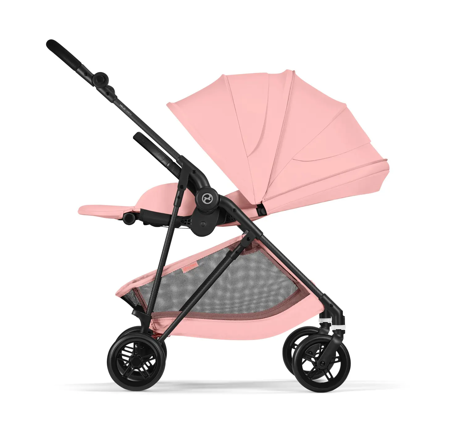 cybex melio carbon candy pink liegen