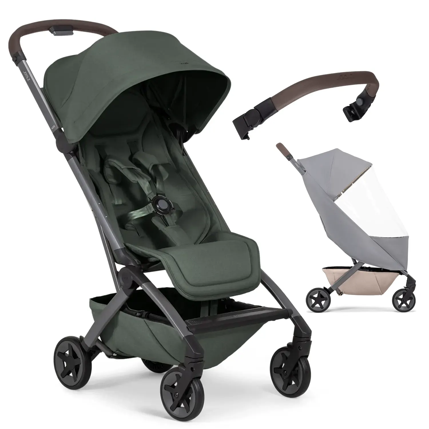 joolz aer2 set regenverdeck spielbogen forest green