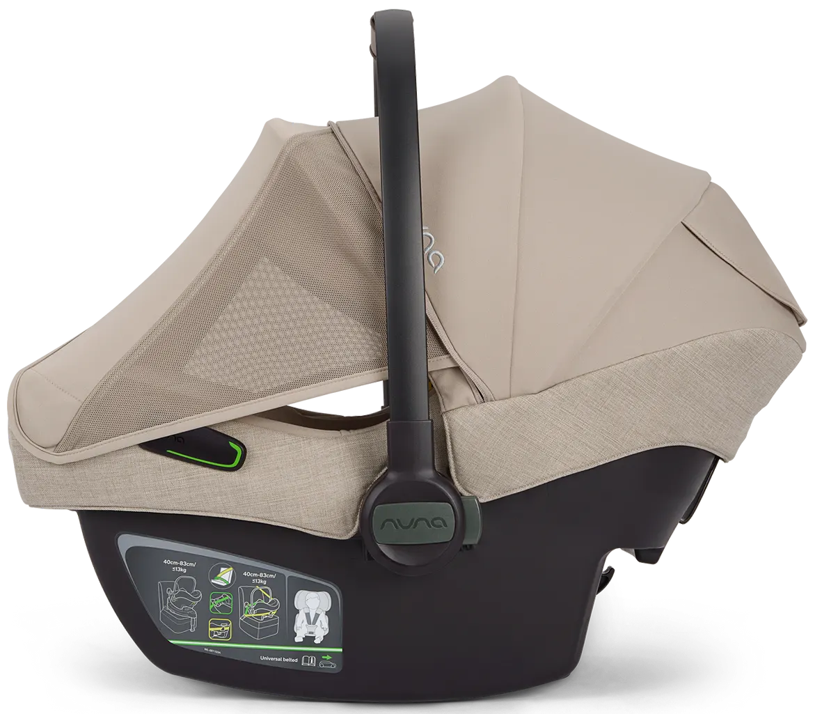 Nuna Pipa next Babyschale beige Sonnensegel