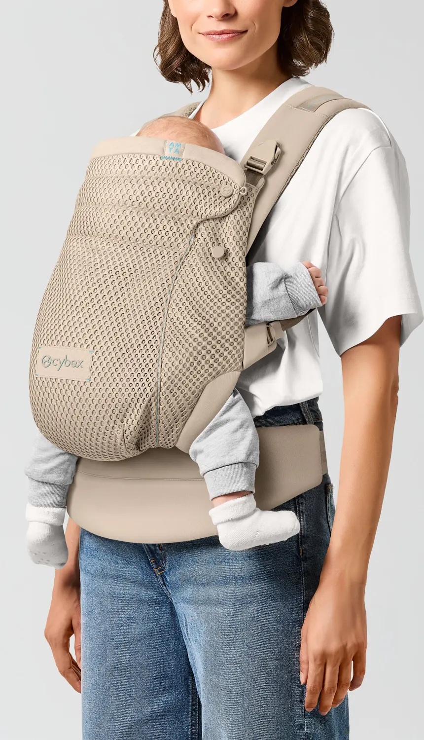 cybex Babytrage Amya  Almond Beige Baby Vorne