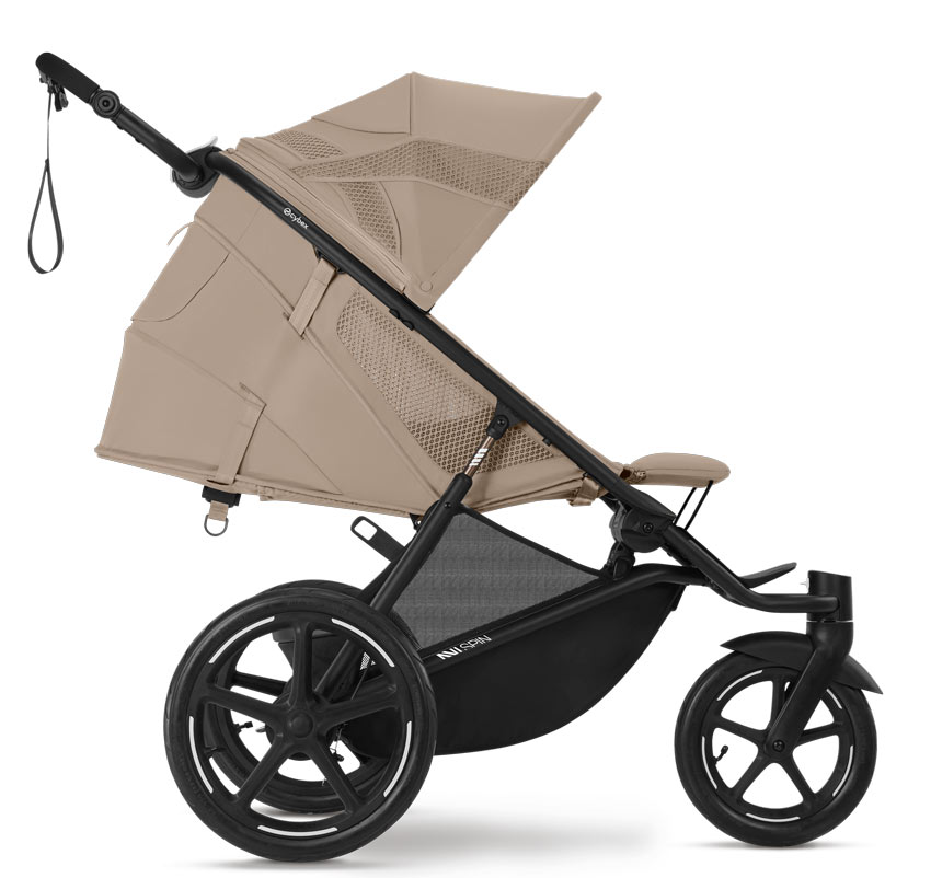 Cybex AVI Spin Jogging Kinderwagen Almond Beige XXL-Verdeck