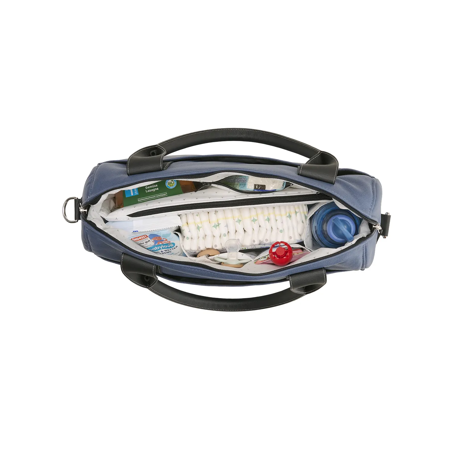 hartan mercedes benz wickeltasche vintage blue innen