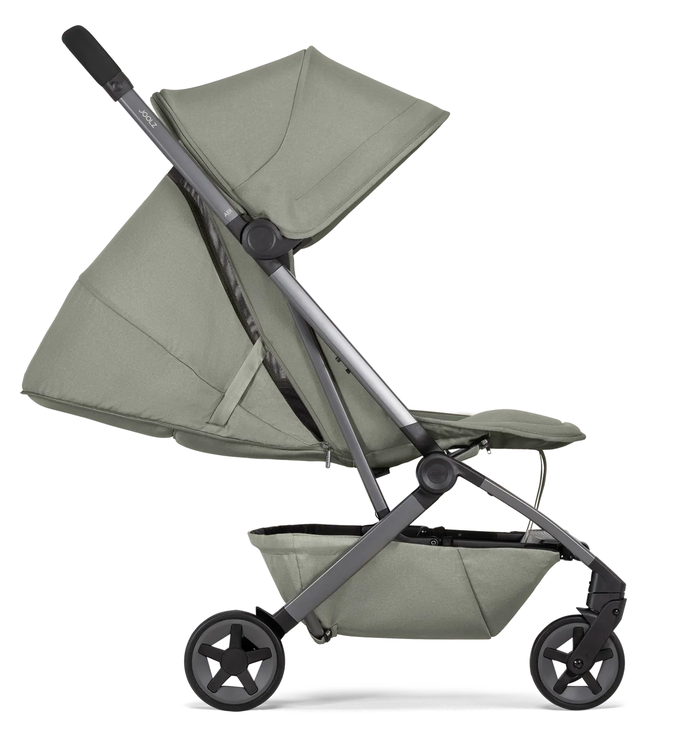 Joolz Aer 2 sage green seitliche Liegefläche