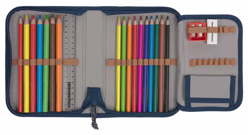 Lassig Schulranzen Set Flexy Unique Navy Federtasche