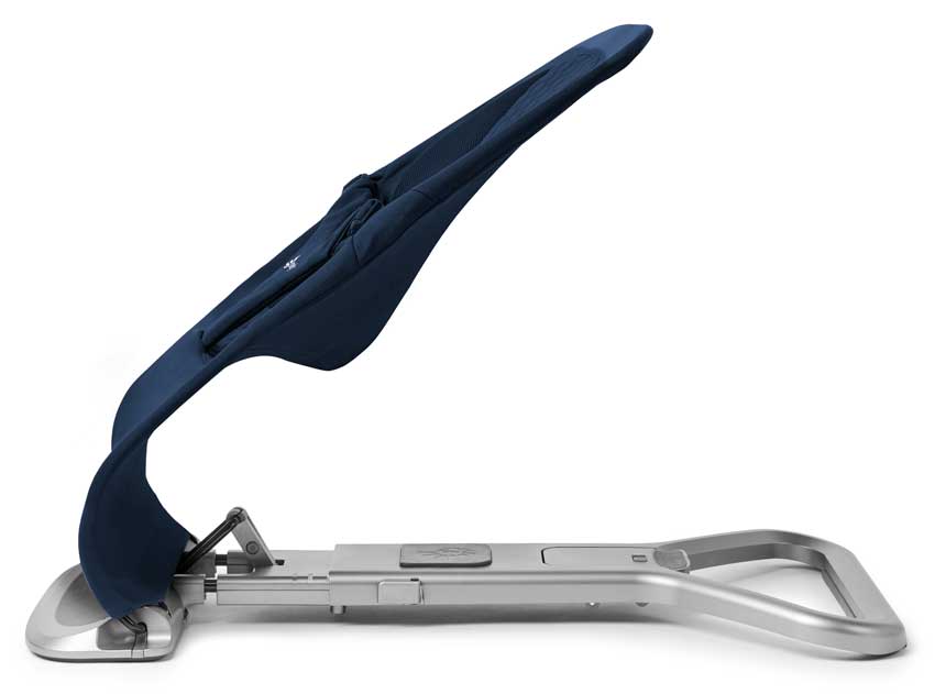 Ergobaby Evolve Babywippe Seite midnight blue
