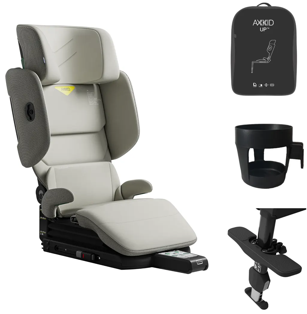 Axkid Up Kindersitz beige mit Zubehör
