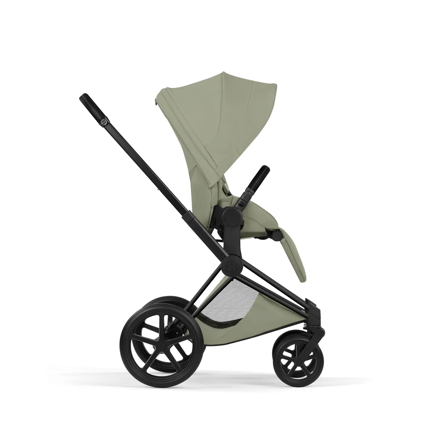 cybex priam style buggy matt black sage green seite