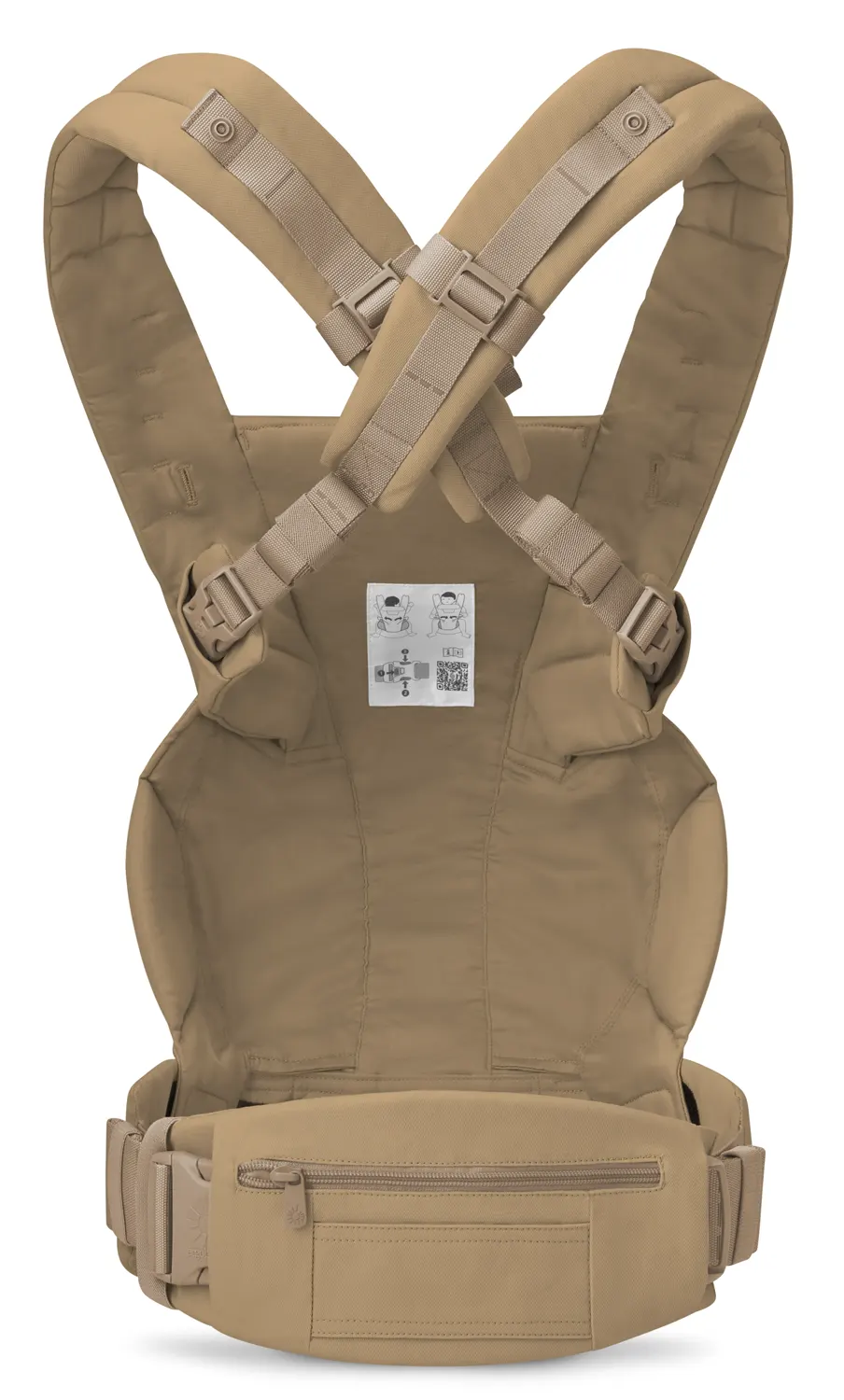 Babytrage Ergobaby Omni Deluxe Baumwolle Camel Schultergurte gekreuzt