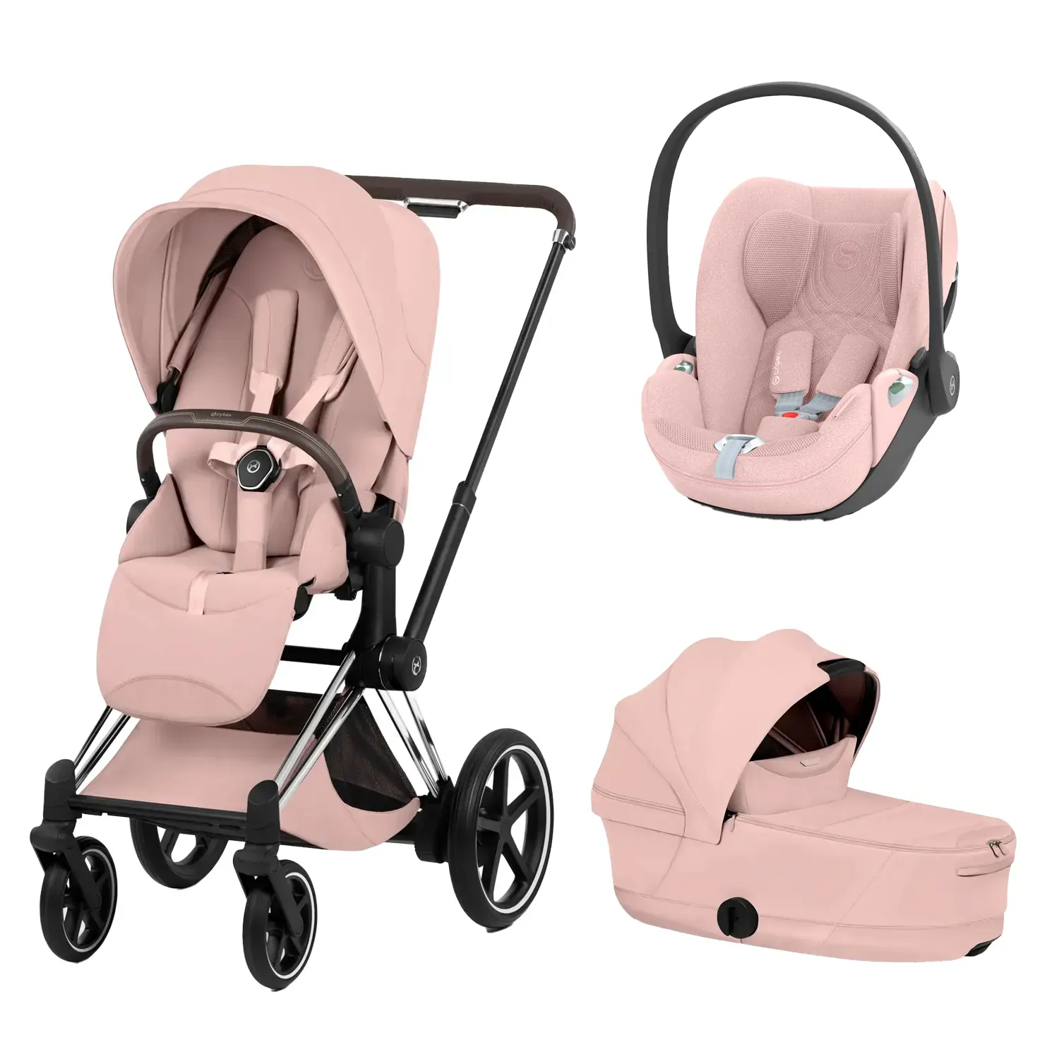 cybex e priam style kombi cloudt t chrome peach pink