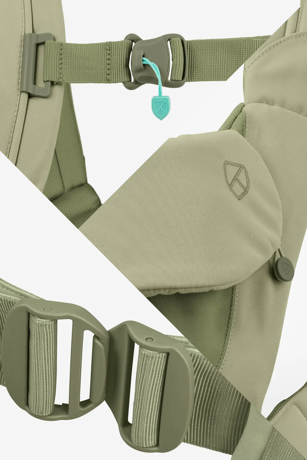 Koala Babycare Babytrage light green Verschluss