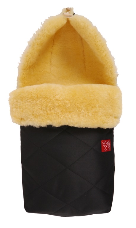 Kaiser Lammfellfusssack Natura 65411-25 black Mütze