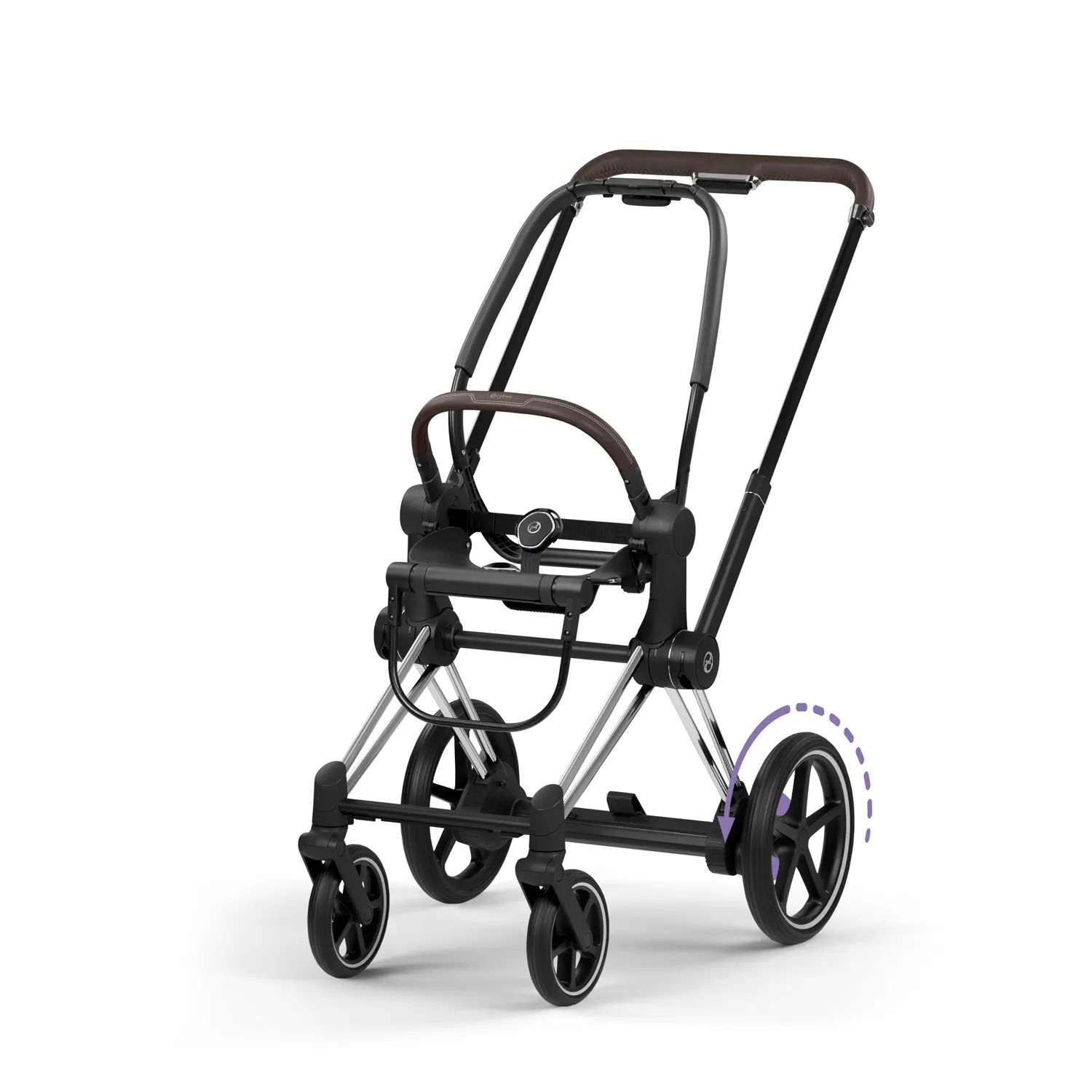 cybex e priam style gestell chrome brown drehen