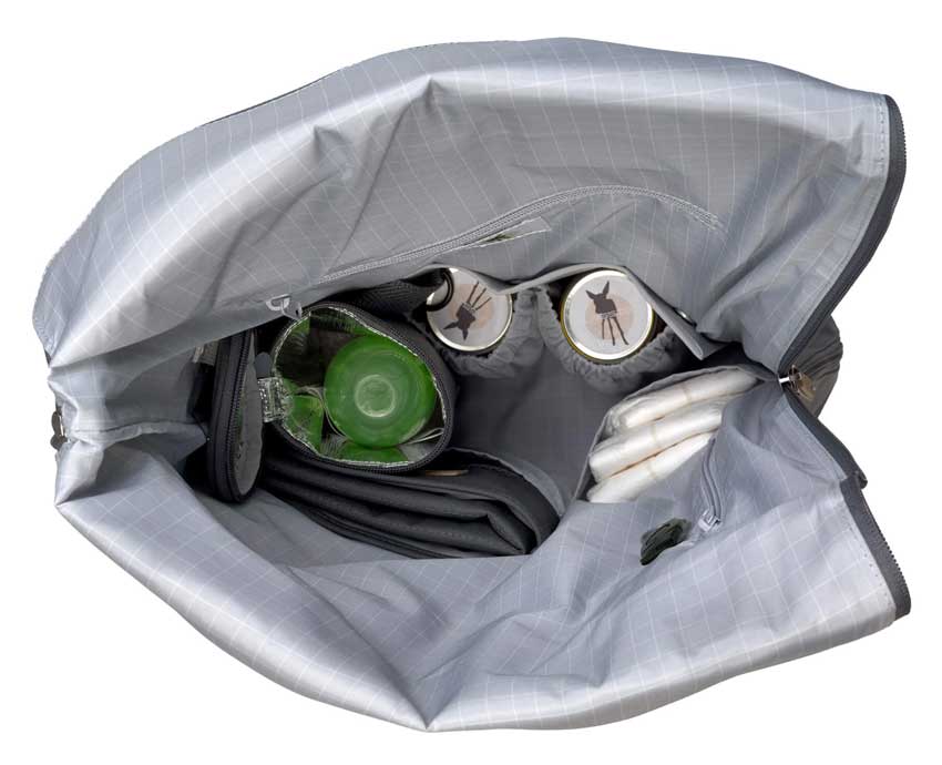Lässig Wickeltasche Rolltop Anthracite