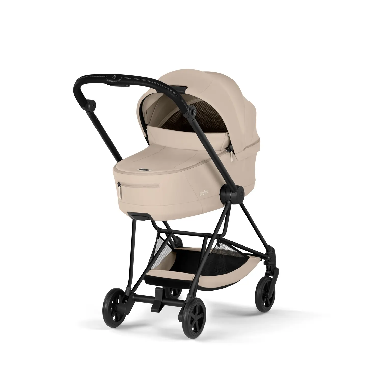 cybex mios comfort matt black cozy beige wanne seite gestell