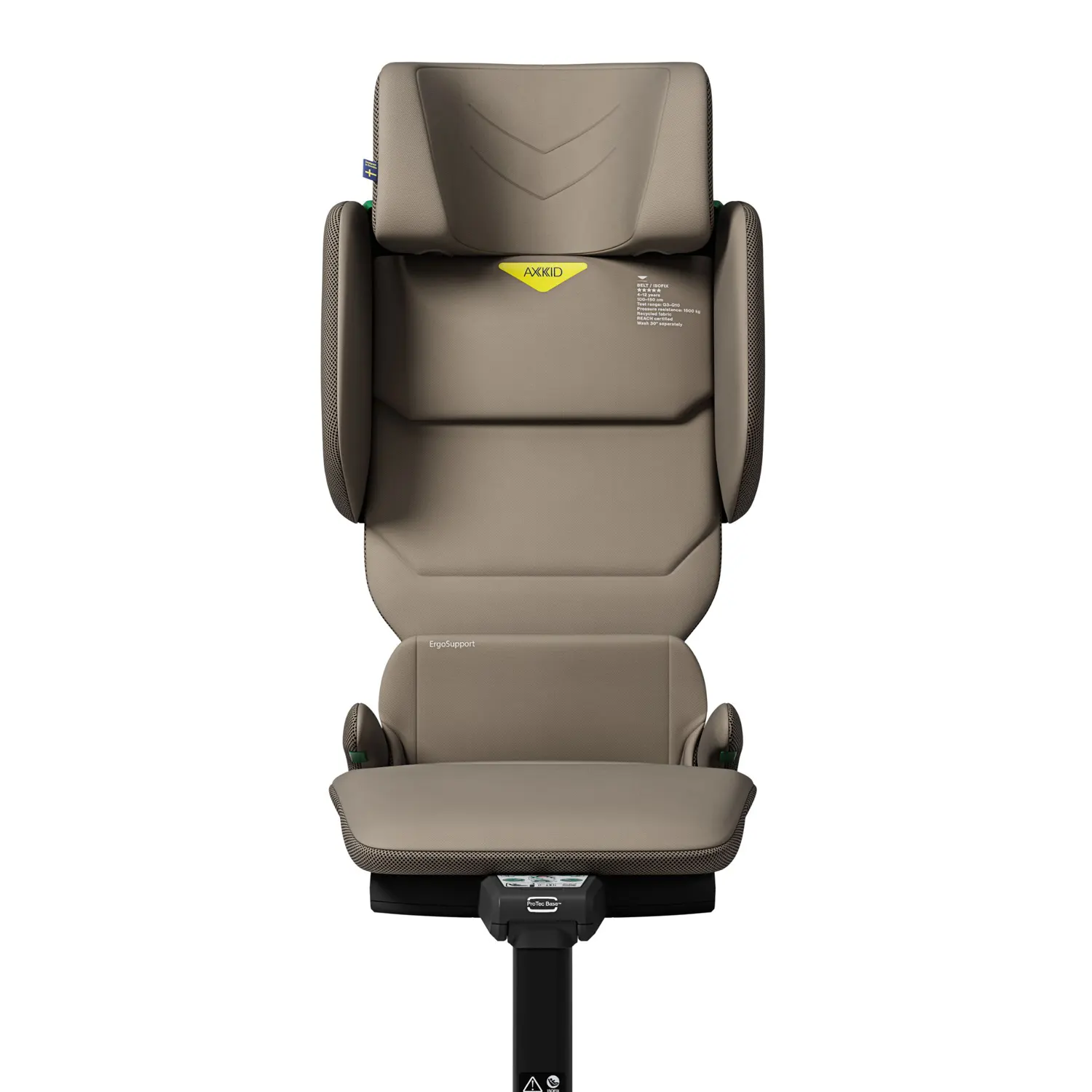 axkid up kindersitz driftwood beige font