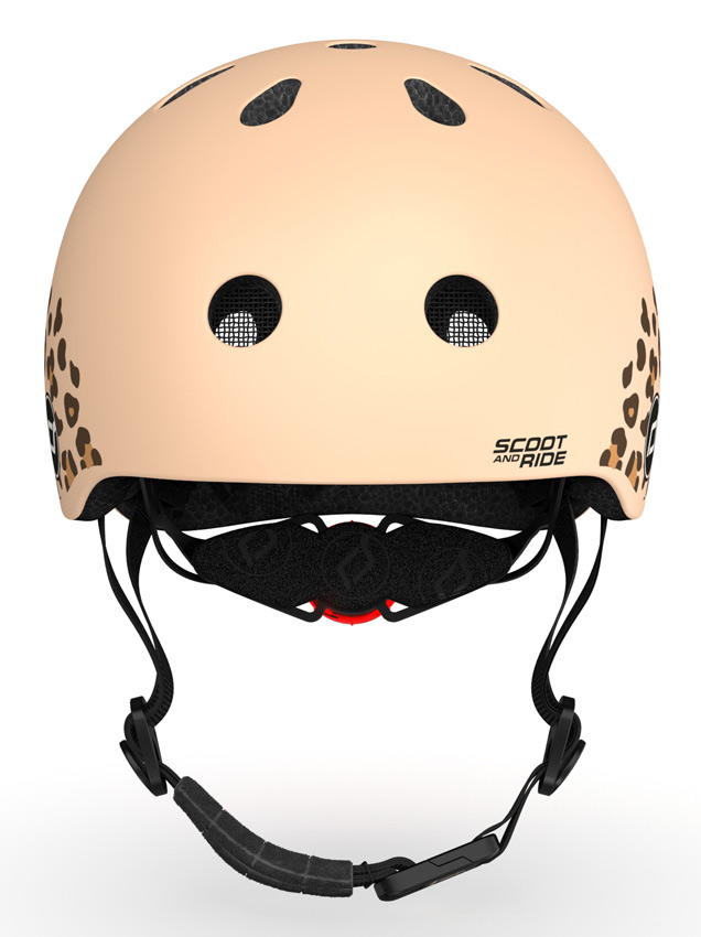 Scoot and Ride Kinderhelm leopard vorn