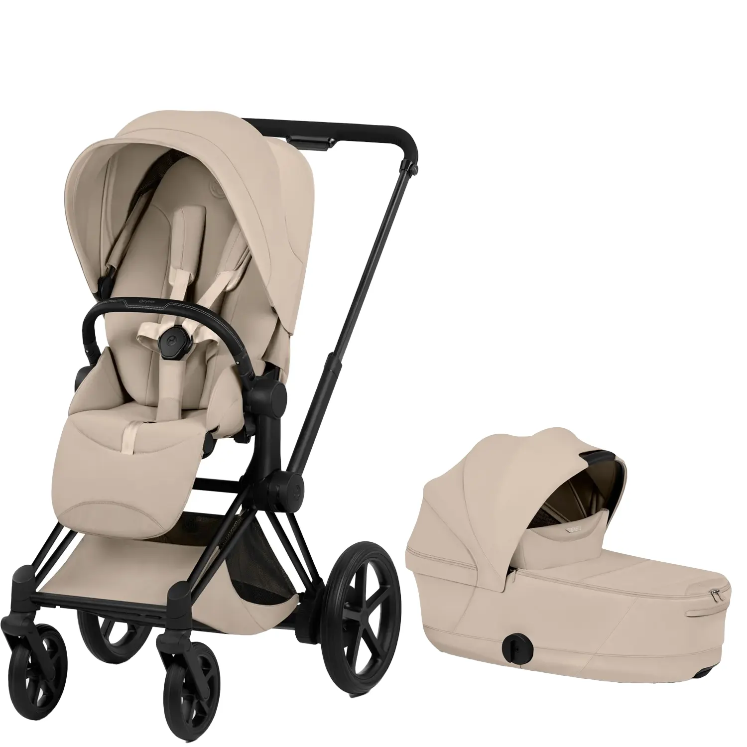 cybex e priam style kombikinderwagen blacl cozy beige