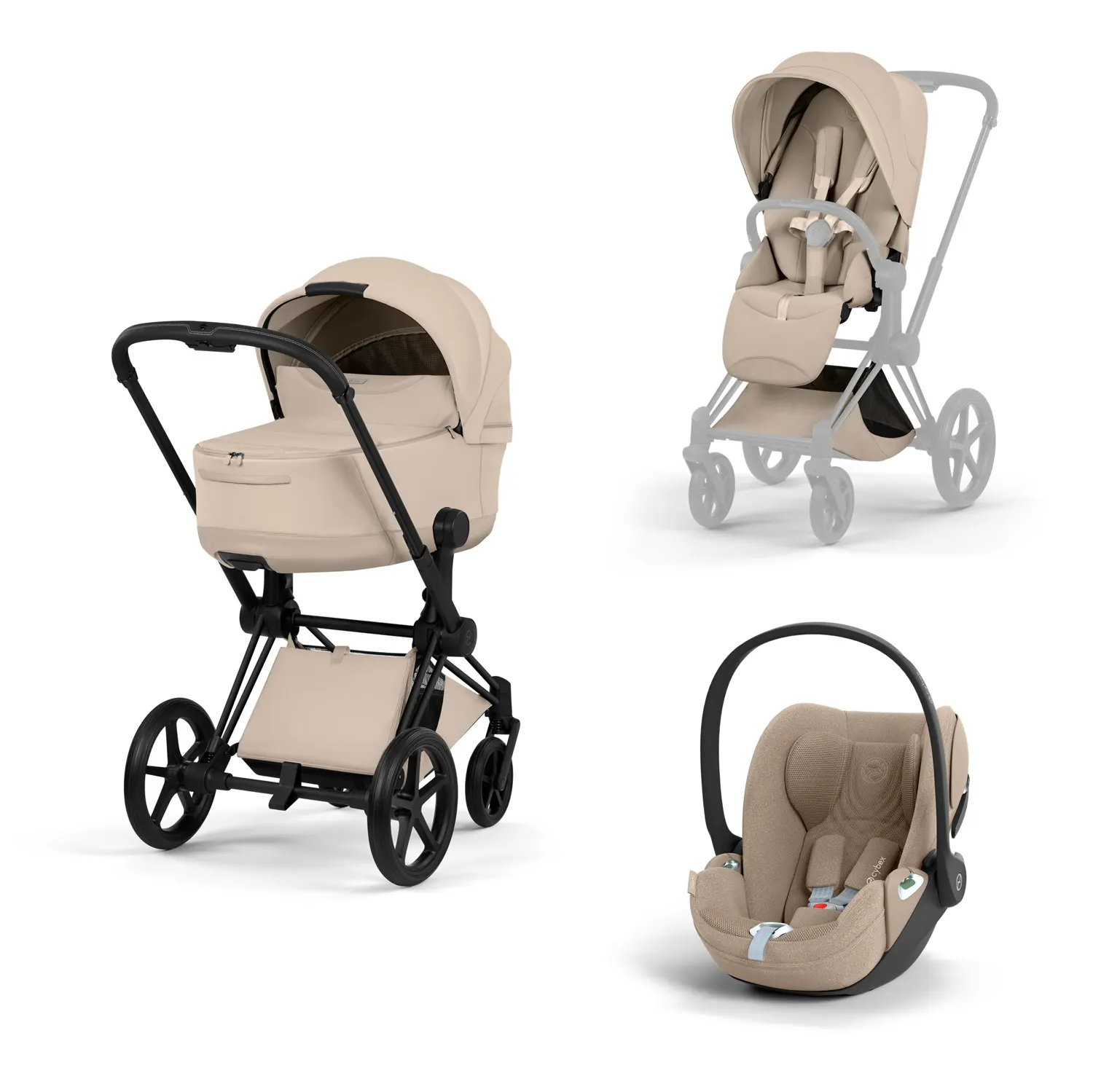 cybex priam style cloud t black cozy beige