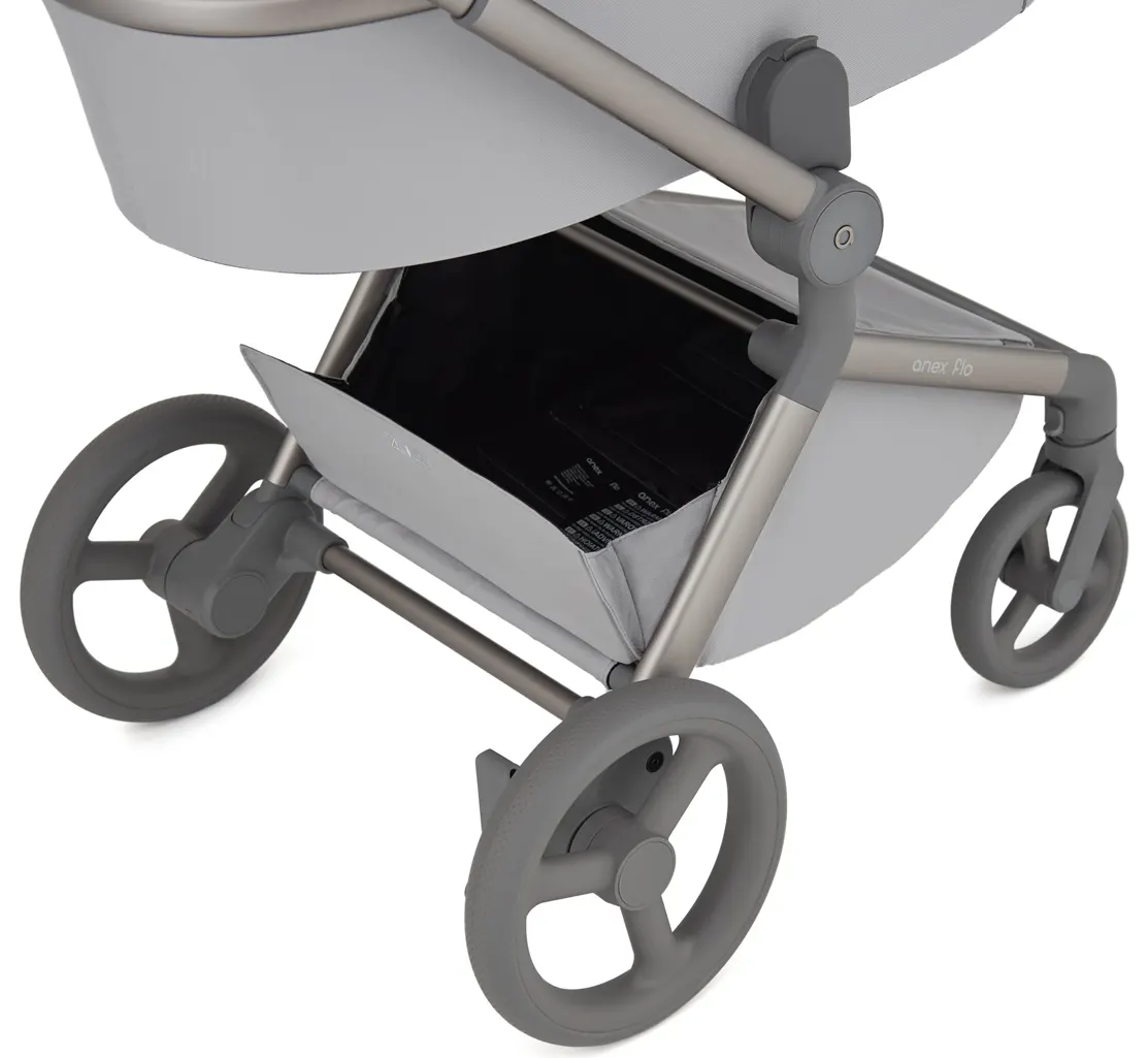 Anex Flo Kinderwagen grau Einkaufskorb